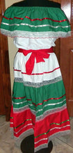Load image into Gallery viewer, Womens One Size Fits Most Dress Mexican Folklorico Fiesta Dance Handmade New
