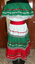 Load image into Gallery viewer, Womens One Size Fits Most Dress Mexican Folklorico Fiesta Dance Handmade New
