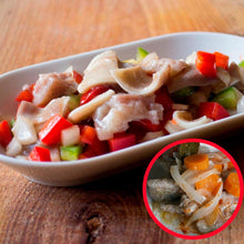 Load image into Gallery viewer, orejitas cueritos en vinagre seasoned pickled pork ears rinds in brine ready eat 13oz 2 pk