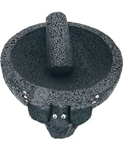 PIG painted Molcajete Mortar & Pestle Salsas & Spices From Mexico Handmade New