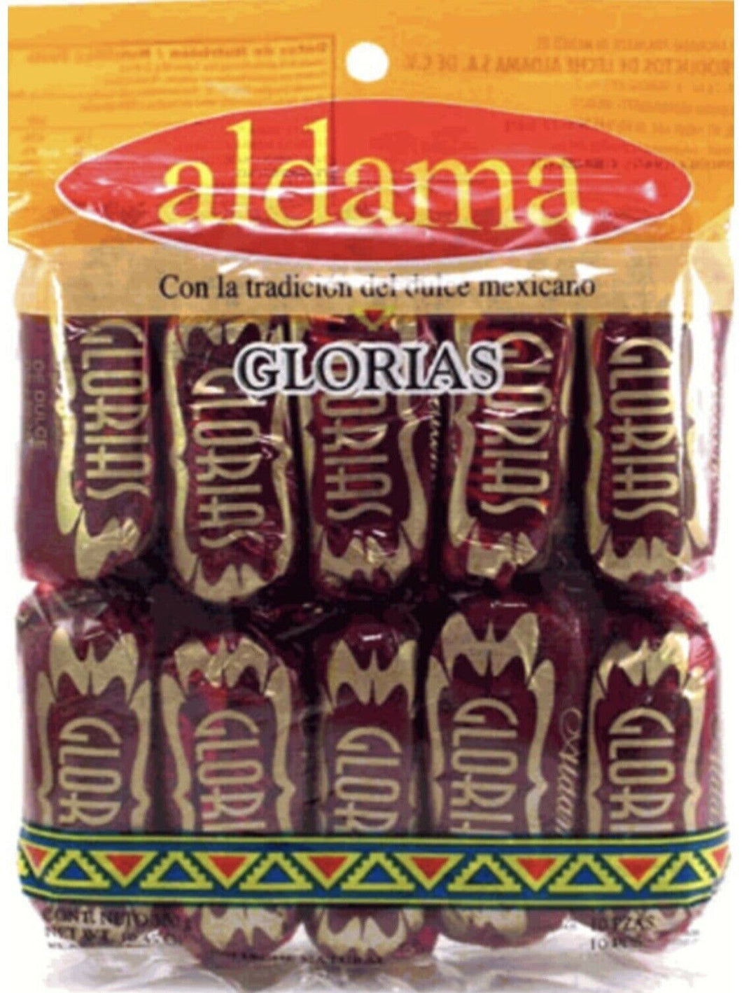 2 X Glorias Aldama Milk Candy W/Pecans Dulce De Leche Nuez Mexican 20 Pcs
