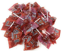 Load image into Gallery viewer, Vero Bomba Chile Paletas Fresa Flavor Mexican Hard Candy LolliPops 40 pcs