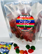 Load image into Gallery viewer, gushers spicy enchilados covered with mexican chile tajin miguelito 3oz