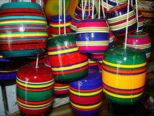 Load image into Gallery viewer, 3 X Balero Multi-Color Wood Mexican Traditional Toy Handmade New