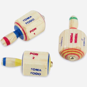 3 X Wood Toma Todo Multi-Color Mexican Traditional Toy From Mexico Family Game