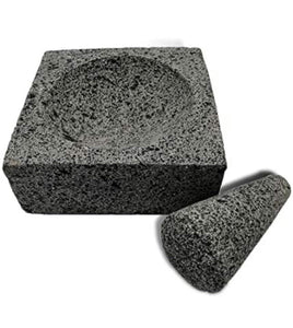 Square Molcajete Mortar & Pestle For Salsas & Spices From Mexico Handmade New