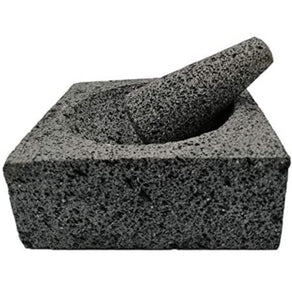 Square Molcajete Mortar & Pestle For Salsas & Spices From Mexico Handmade New