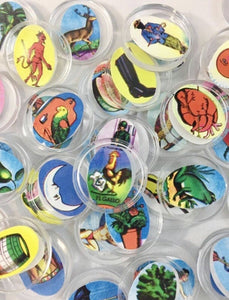 TOMBOLA Authentic Mexican Loteria Bingo Game HARD Plastic 1" Cards 54 Count