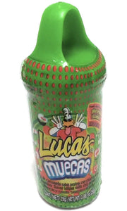 2 X Lucas Muecas Pepino Pickle Flavored Lollipop W/Chili Powder Mexican Candy