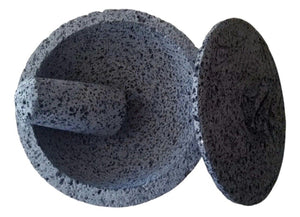 Molcajete With Lid Moderno mortar & Pestle Salsas & Spices Mexico Handmade New