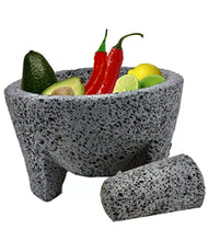 Load image into Gallery viewer, Molcajete With Lid Moderno mortar &amp; Pestle Salsas &amp; Spices Mexico Handmade New