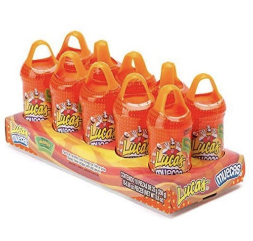 2 X Lucas Muecas Mango Flavored Lollipop W/Chili Powder Mexican Candy
