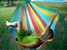 Load image into Gallery viewer, 14 Ft King Size Hammock Hamaca Mexico Handmade Threaded Patio Camping New
