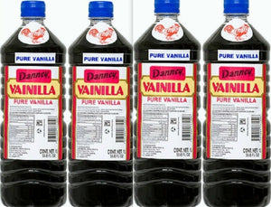 12 X Dark Danncy Pure Mexican Vanilla Extract 33oz 1L Plastic Bottle From Mexico