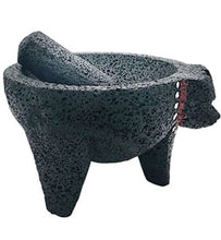 Load image into Gallery viewer, PIG painted Molcajete With Lid Mortar &amp; Pestle Salsas &amp; Spices Mexico New