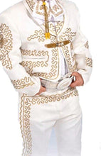 Load image into Gallery viewer, Beige Gold Women's Mariachi Charro Dress Outfit Mexico Folklorico Fiesta New
