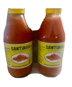 2 X SANTIAGO Hot Sauce Red Habanero Peppers From Mexico 8.5oz 2 Glass Bottles