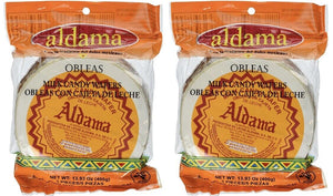 2 x Aldama Oblea Grande Milk Candy Dulce Leche Mexican Traditional Candy 10 Pcs