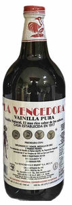 La Vencedora Mexican Vanilla Pura 1 Glass Bottle 31 oz - 1L From Mexico