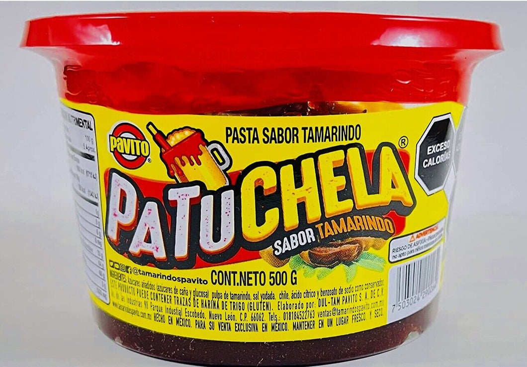 Pavito Patuchela Sabor Tamarindo Paste for Drinks michelada clamato 500 Grams