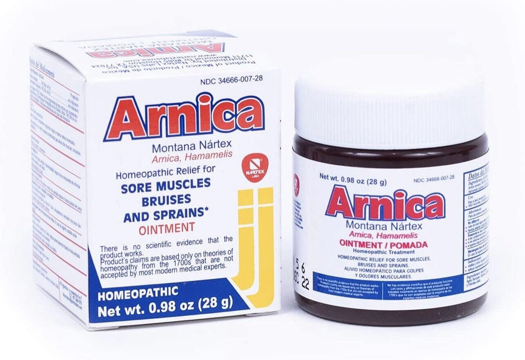Arnica Nartex Montana Ointment Gel Helps Relieve Pain Sores Bruises Mexico New