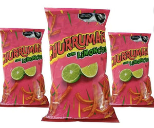 Sabritas Churrumais con Limoncito Box W/3 bags papas snack Mexican Chips