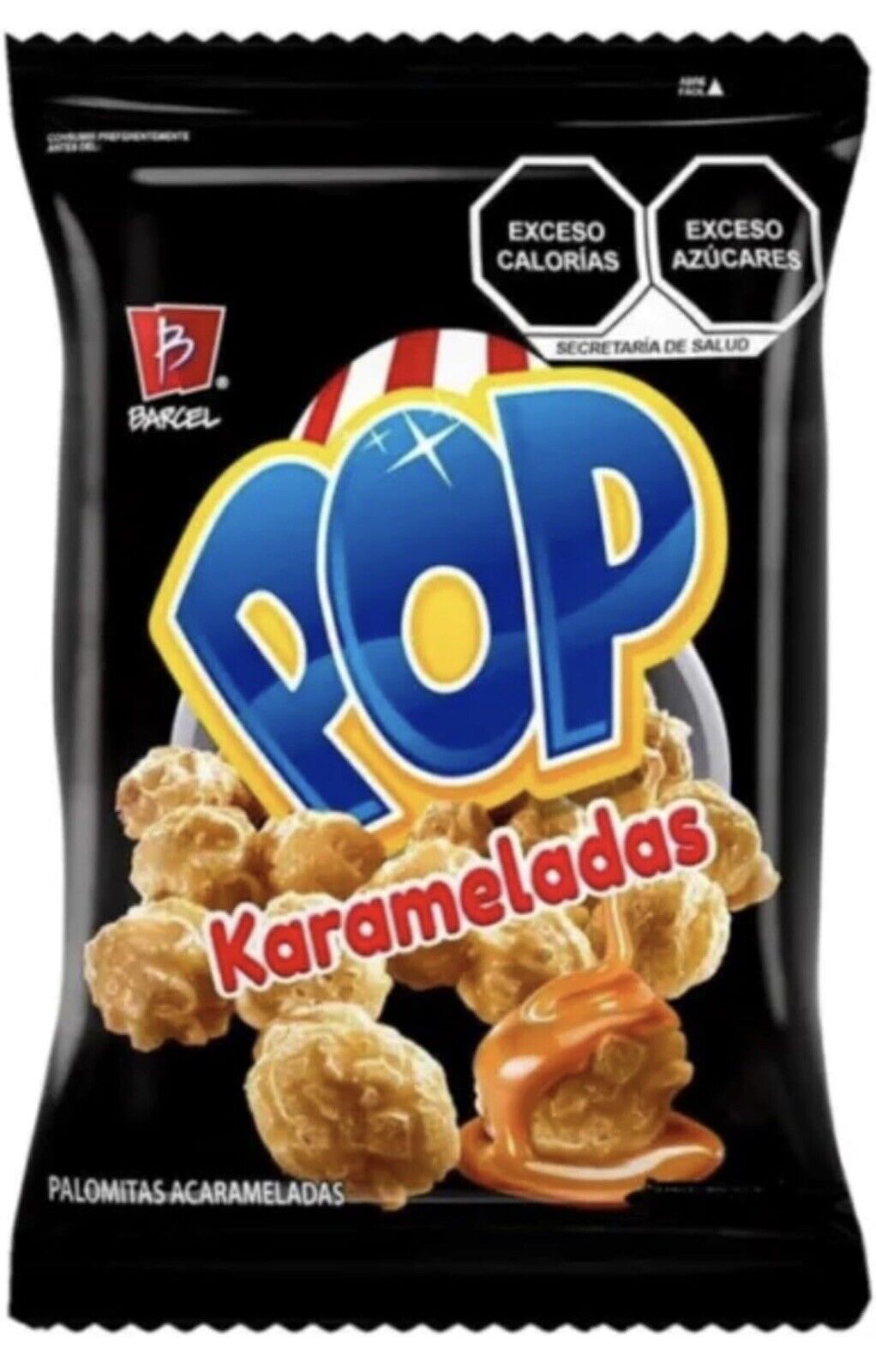 POP Karameladas 110g Box w/3 Bags Snack Mexican Popcorn