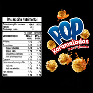POP Karameladas 110g Box w/3 Bags Snack Mexican Popcorn
