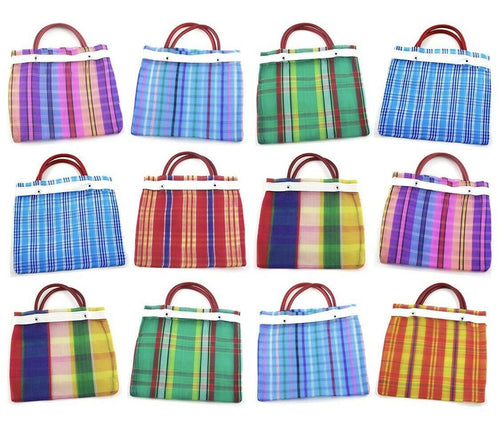 12 x Mini Mexican Tote Favor Bags Mexican Party Piñata Fiesta Candy Mercado New