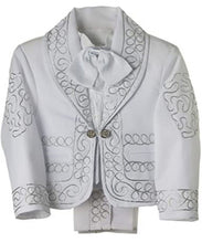 Load image into Gallery viewer, White Silver Boys Toddlers Mariachi Suit Mexico Folklorico Fiesta Dance Costume