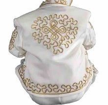 Load image into Gallery viewer, Beige Gold Boys Toddlers Mariachi Folkloric Suit Set Mexico Fiesta Dance Costume