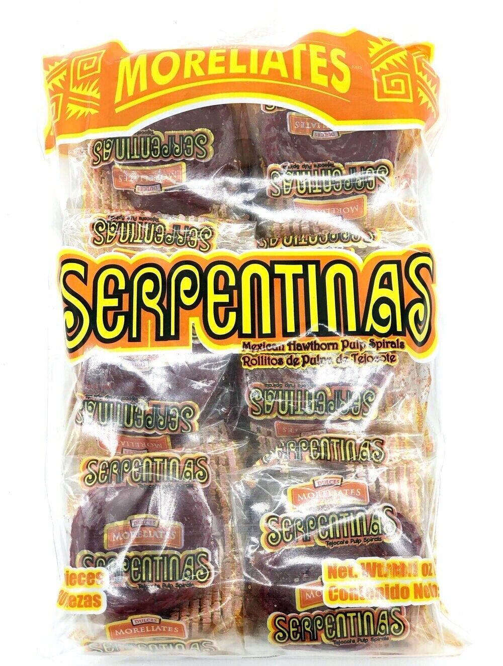 4 X Serpentinas Dulce Tamarindo Chile Y Sal Tamarind Mexican Candy 72 Pcs Mexico