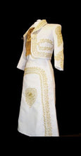 Load image into Gallery viewer, Beige Gold Girls &amp; Toddlers Mariachi Charro Outfit Mexico Folklorico Fiesta New