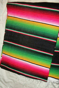5X7 Ft. Multi-Colored Zarape Mexican King Blanket Decor Thows From Mexico New