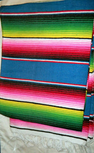 5X7 Ft. Multi-Colored Zarape Mexican King Blanket Decor Thows From Mexico New