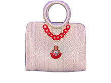Load image into Gallery viewer, Mexican Straw Beach Tote Shopper Summer Bag Rhinestones Decor New C