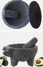 Load image into Gallery viewer, PIG Molcajete With Lid Mortar &amp; Pestle Salsas &amp; Spices Mexico Handmade New