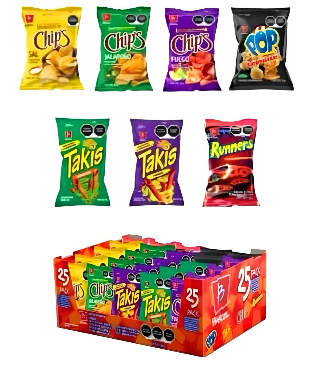 Takis Fuego Barcel Variety 25pack. Chips Fuego - Takis fuego - Takis Corn Pops