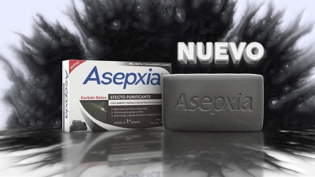 Asepxia carbon efecto purificante Soap Bar 100g New Sealed