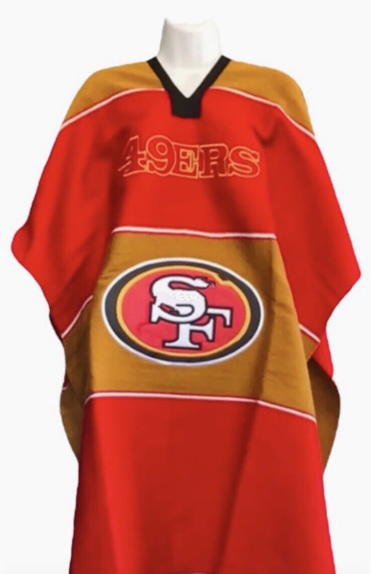 San Francisco 49ERS Unisex Adult One Size Zarape Serape Poncho NWOT