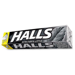 Halls Negras Black Extra Strong Menthol Action Sweets 33.5g x 12 Pack