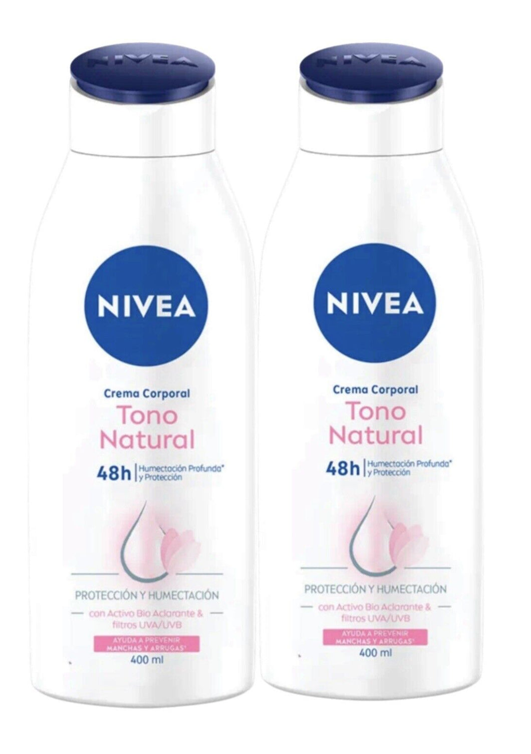 nivea crema ACLARADORA Brightening dark spots & wrinkles UVA UVB 400m Pack of 2