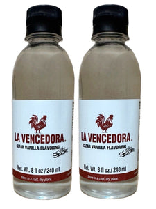 La Vencedora Mexican Vanilla Flavoring New Presentation Clear 8oz. Pack of 2