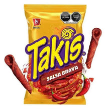 Load image into Gallery viewer, Barcel Takis Salsa Brava 56g Box w/5 bags papas snack authentic from Mexico