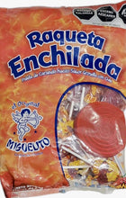 Load image into Gallery viewer, Miguelito Lollipop - Raqueta Enchilada Miguelito 40 ct
