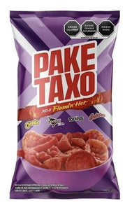 Paketaxo Flaming Hot 75g Box W/5 Bags Papas Snack Authentic Mexican Chips