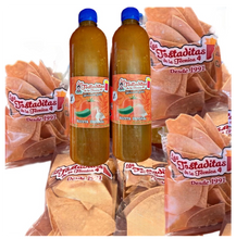 Load image into Gallery viewer, handmade salsa casera original tostadas Mexican snack 5 bags &amp; 2 bottles bundle