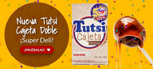 tutsi pop cajeta paletas lollipops con relleno chicloso sabor cajeta 30 ct