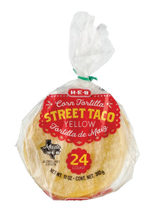 heb street taco corn tortillas 2 white & 2 yellow 4 pack total