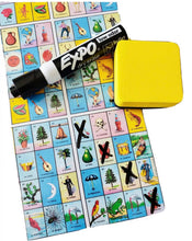 Load image into Gallery viewer, 80 MINI Boards Spiral Book Bingo Mexican Traditional Loteria Chalupa Table Game